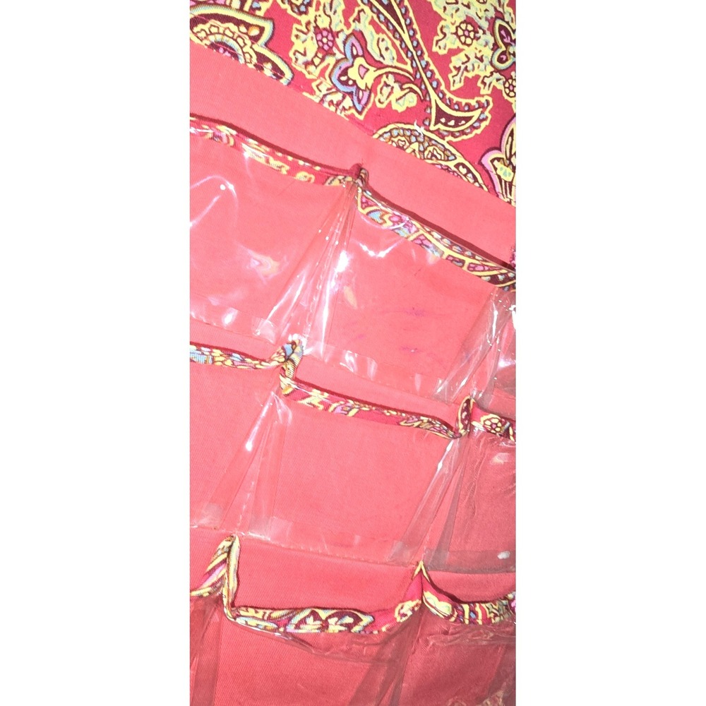 Pink Paisley Hanging Jewelry Makeup Organizer Hanger Double-Sided Door/closet - Picture 6 of 6